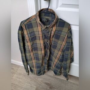 RedHead Olive and Tan Plaid Button-Up Shirt